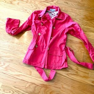 5/$25 Old navy M shrimp color canvas tench coat